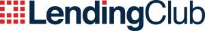 Navy blue and red logo for Lending Club
